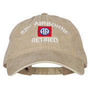 82nd Airborne Retired Embroidered Washed Cotton Twill Cap