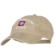 82nd Airborne Retired Embroidered Washed Cotton Twill Cap