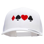 Card Suit Set Embroidered Retro Trucker Cap