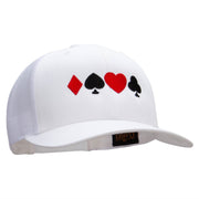 Card Suit Set Embroidered Retro Trucker Cap