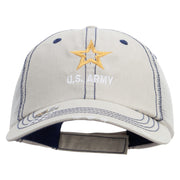 Licensed Star US Army Embroidered Low Profile Special Cotton Mesh Cap - Putty OSFM