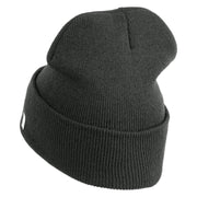 USAF Blue Letter Logo Embroidered 12 Inch Long Beanie - Charcoal OSFM
