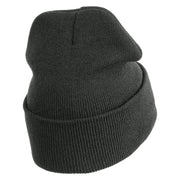 USAF Blue Letter Logo Embroidered 12 Inch Long Beanie - Charcoal OSFM