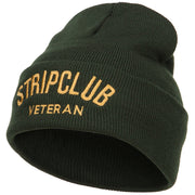 Stripclub Veteran Embroidered Long Beanie