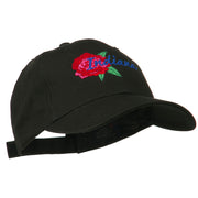 USA State Indiana Flower Peony Embroidered Low Cotton Cap