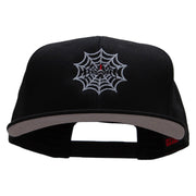 Black Widow Spider Web Embroidered Prostyle Snapback