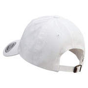 Skunk Embroidered Dad Style Unstructured Low Profile 6 panel Cotton Cap - White OSFM