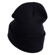 Delta with USSF Logo Embroidered 12 Inch Long Beanie - Black OSFM