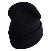 Delta with USSF Logo Embroidered 12 Inch Long Beanie - Black OSFM