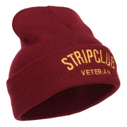 Stripclub Veteran Embroidered Long Beanie