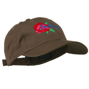 USA State Indiana Flower Peony Embroidered Low Cotton Cap