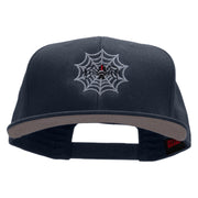 Black Widow Spider Web Embroidered Prostyle Snapback