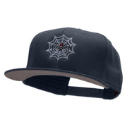 Black Widow Spider Web Embroidered Prostyle Snapback