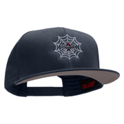 Black Widow Spider Web Embroidered Prostyle Snapback