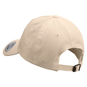 Skunk Embroidered Dad Style Unstructured Low Profile 6 panel Cotton Cap - Khaki OSFM