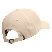 Skunk Embroidered Dad Style Unstructured Low Profile 6 panel Cotton Cap - Khaki OSFM