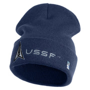 Delta with USSF Logo Embroidered 12 Inch Long Beanie - Navy OSFM