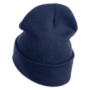 Delta with USSF Logo Embroidered 12 Inch Long Beanie - Navy OSFM