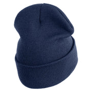 Delta with USSF Logo Embroidered 12 Inch Long Beanie - Navy OSFM