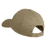 El Paso Texas Embroidered Solid Cotton Twill Low Profile Strap Cap - Khaki OSFM