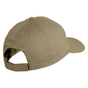 El Paso Texas Embroidered Solid Cotton Twill Low Profile Strap Cap - Khaki OSFM