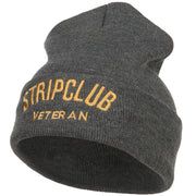 Stripclub Veteran Embroidered Long Beanie