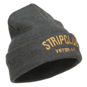 Stripclub Veteran Embroidered Long Beanie