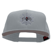 Black Widow Spider Web Embroidered Prostyle Snapback