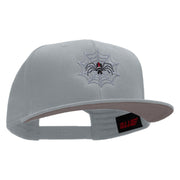 Black Widow Spider Web Embroidered Prostyle Snapback