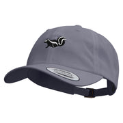 Skunk Embroidered Dad Style Unstructured Low Profile 6 panel Cotton Cap - Dk-Grey OSFM