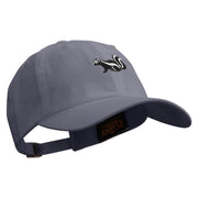 Skunk Embroidered Dad Style Unstructured Low Profile 6 panel Cotton Cap - Dk-Grey OSFM