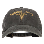 Medical Corps Embroidered Washed Buckled Cap