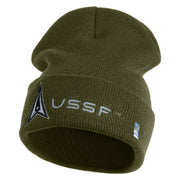 Delta with USSF Logo Embroidered 12 Inch Long Beanie - Olive OSFM