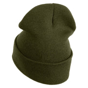 Delta with USSF Logo Embroidered 12 Inch Long Beanie - Olive OSFM