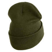 Delta with USSF Logo Embroidered 12 Inch Long Beanie - Olive OSFM
