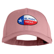 El Paso Texas Embroidered Solid Cotton Twill Low Profile Strap Cap - Pink OSFM