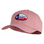 El Paso Texas Embroidered Solid Cotton Twill Low Profile Strap Cap - Pink OSFM
