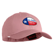 El Paso Texas Embroidered Solid Cotton Twill Low Profile Strap Cap - Pink OSFM