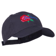 USA State Indiana Flower Peony Embroidered Low Cotton Cap