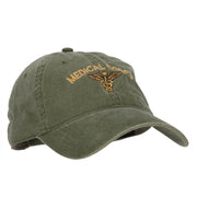 Medical Corps Embroidered Washed Buckled Cap