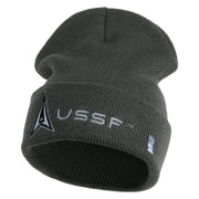 Delta with USSF Logo Embroidered 12 Inch Long Beanie - Charcoal OSFM