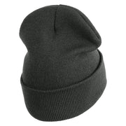 Delta with USSF Logo Embroidered 12 Inch Long Beanie - Charcoal OSFM