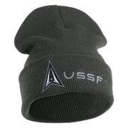 Delta with USSF Logo Embroidered 12 Inch Long Beanie - Charcoal OSFM