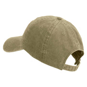 Licensed Medical Corps Veteran Embroidered Washed Solid Pigment Dyed Cotton Twill Brass Buckle Cap - Khaki OSFM