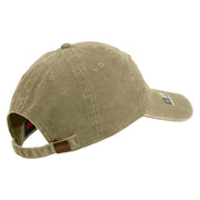 Licensed Medical Corps Veteran Embroidered Washed Solid Pigment Dyed Cotton Twill Brass Buckle Cap - Khaki OSFM