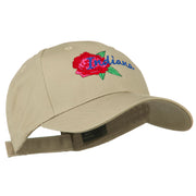 USA State Indiana Flower Peony Embroidered Low Cotton Cap