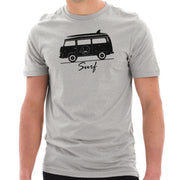 Hippie Surf Van Graphic Design Unisex Short Sleeve Cotton Jersey T-Shirt