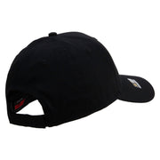 Licensed Star US Army Embroidered Solid Cotton Twill Low Profile Strap Cap - Black OSFM