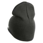 US Air Force Blue Letter Symbol Embroidered 8" Short Beanie - Charcoal OSFM