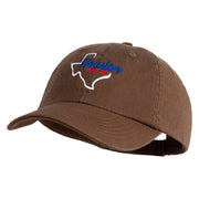 Houston Texas Embroidered Low Profile Pet Spun Washed Cap - Brown OSFM